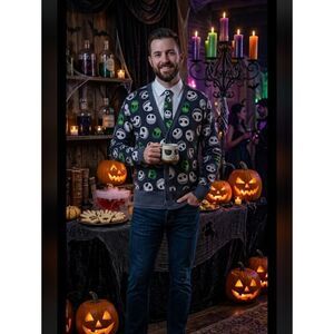 Men's Nightmare  Before Christmas Pullover Sz XL